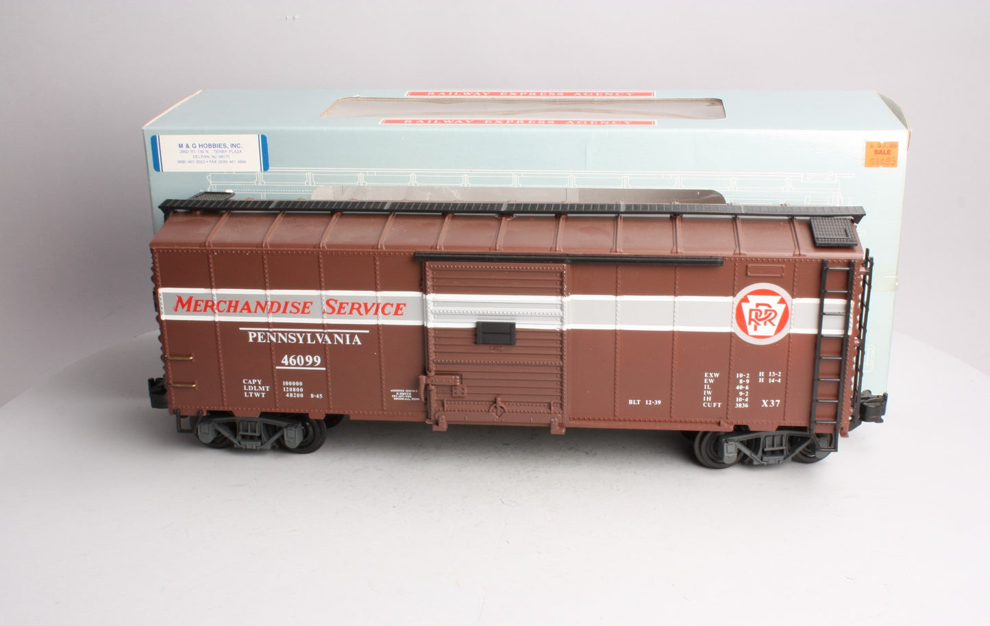 Aristo-Craft 46099 G Gauge Pennsylvania Merchandise Boxcar MT/Box