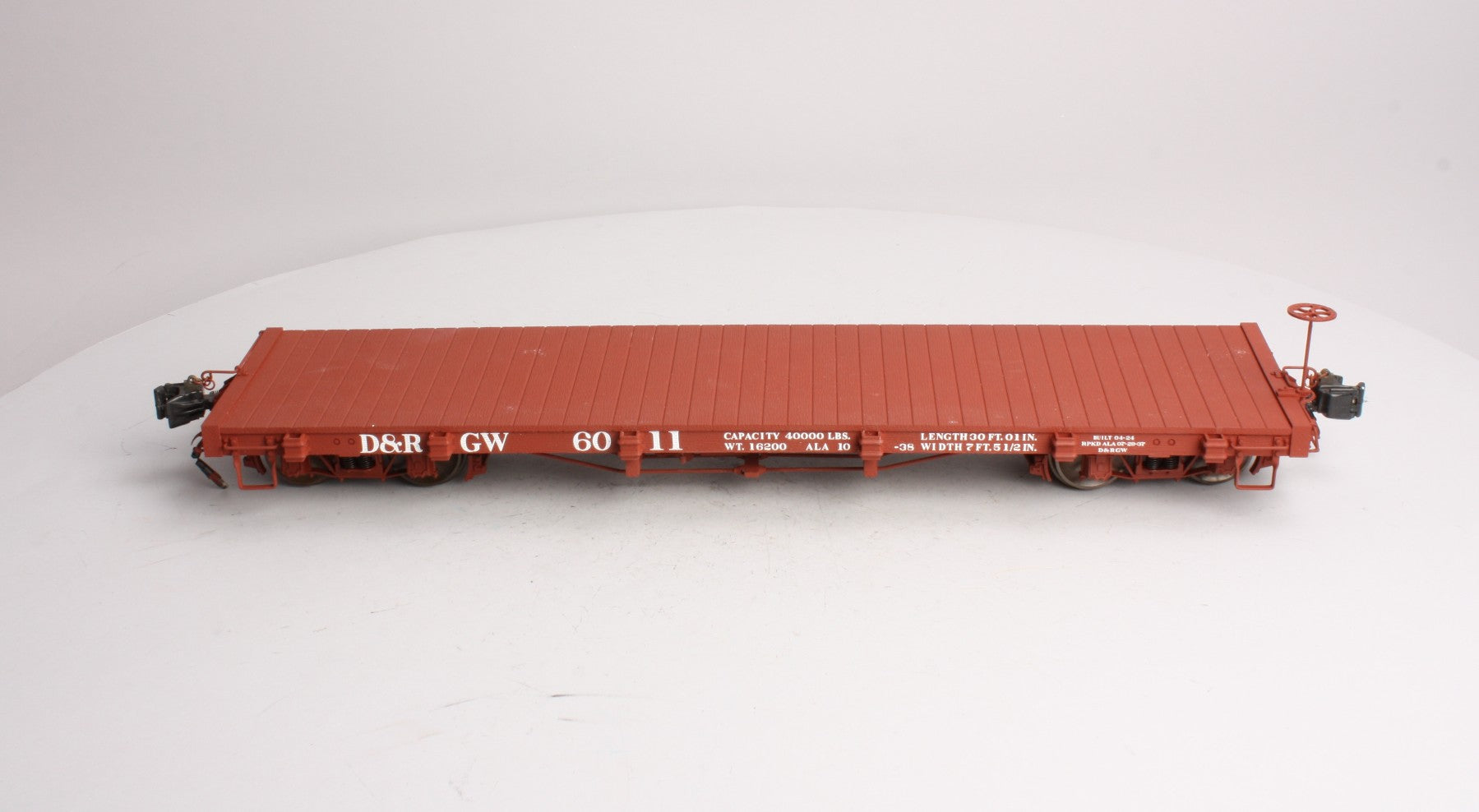 AMS AM31-312 Narrow Gauge Denver & Rio Grande Western Flatcar # 6011 - Metal Wh LN/Box