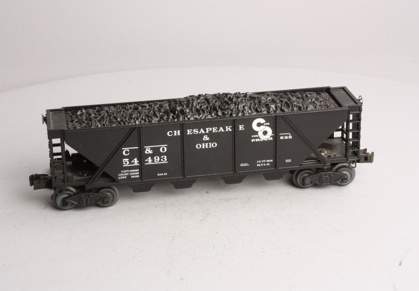 Williams HC15 O Gauge Chesapeake & Ohio Quad Hopper #54493 with Coal Load LN/Box