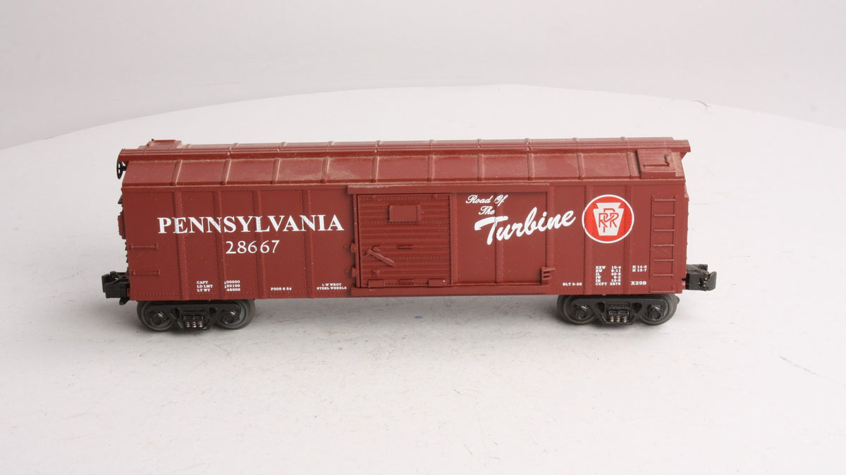 MTH 30-7437 O Gauge Pennsylvania RR "Road of The Turbine" Boxcar #28667 LN/Box