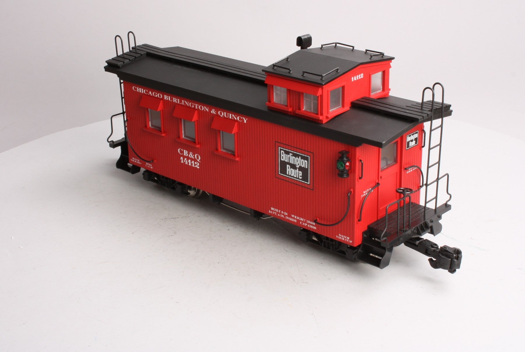 USA Trains 12006 G Scale Burlington Route Caboose #14112 (Metal Wheels)