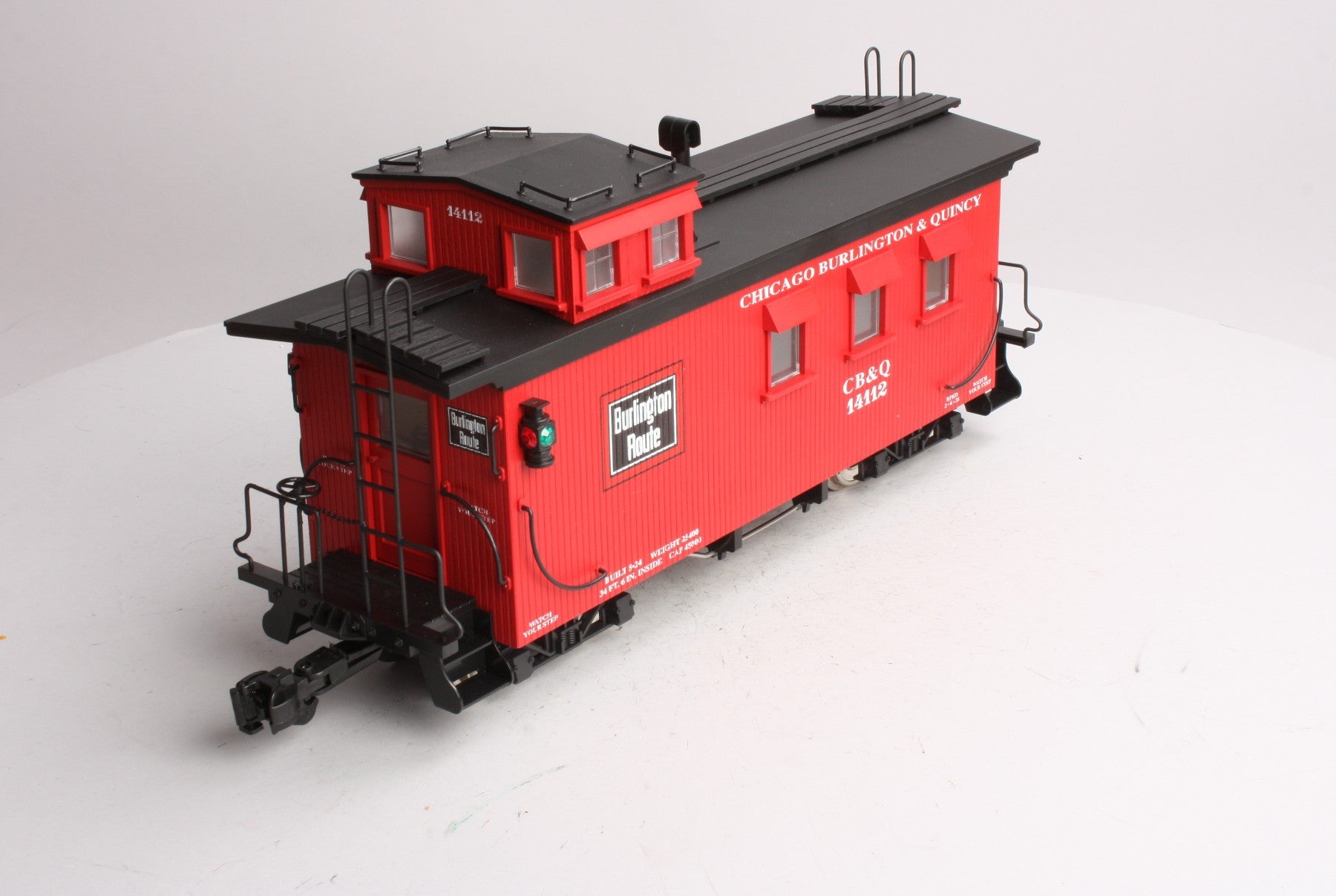 USA Trains 12006 G Scale Burlington Route Caboose #14112 (Metal Wheels)
