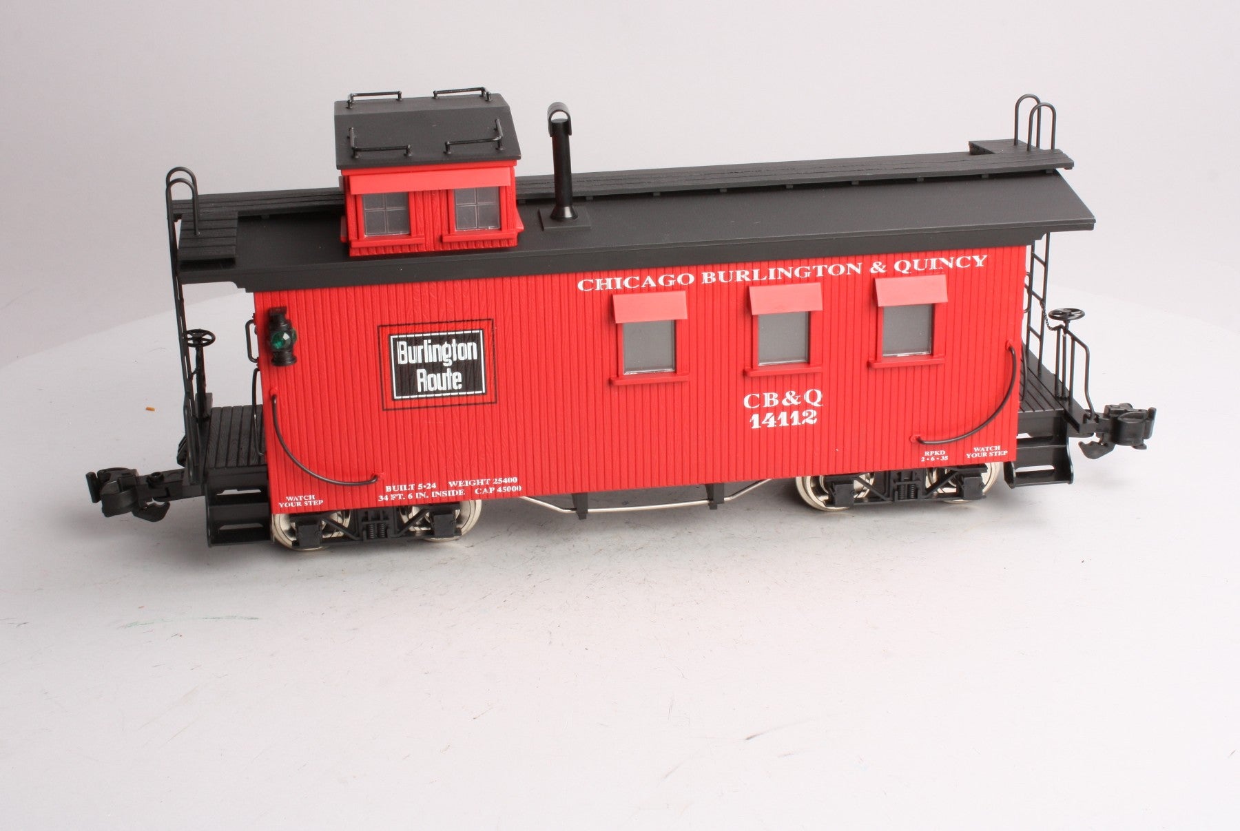 USA Trains 12006 G Scale Burlington Route Caboose #14112 (Metal Wheels)