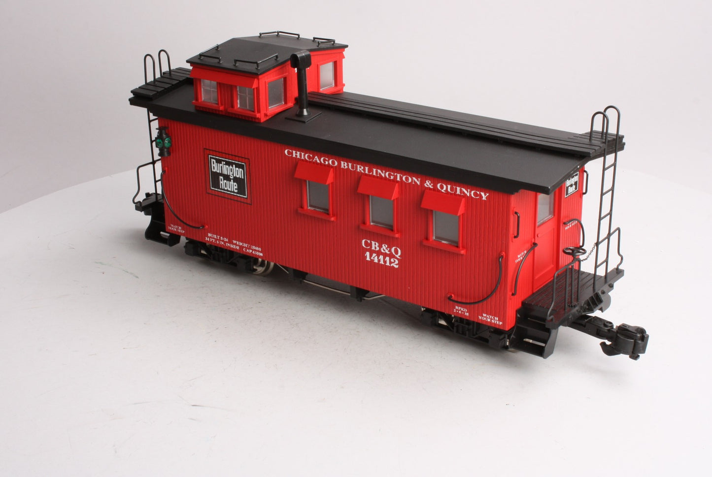 USA Trains 12006 G Scale Burlington Route Caboose #14112 (Metal Wheels)
