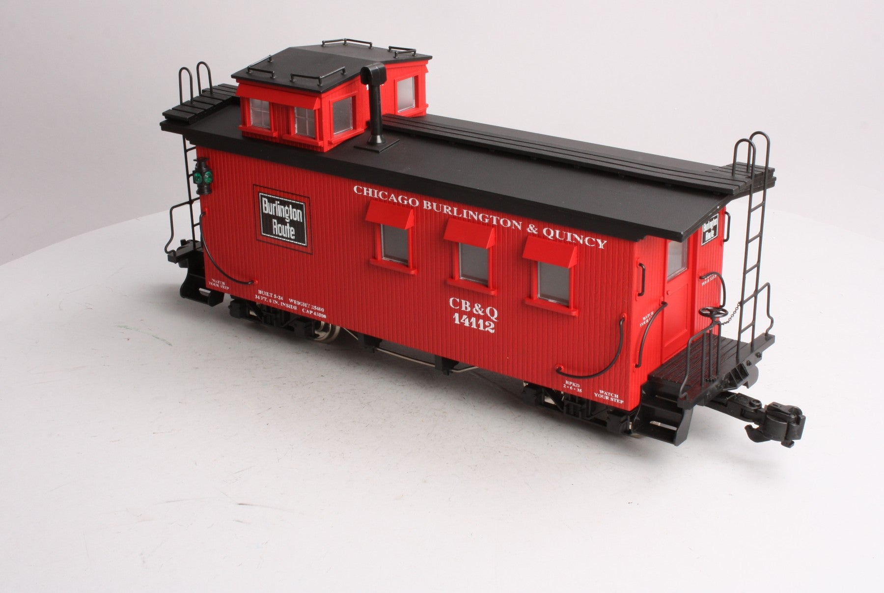 USA Trains 12006 G Scale Burlington Route Caboose #14112 (Metal Wheels)