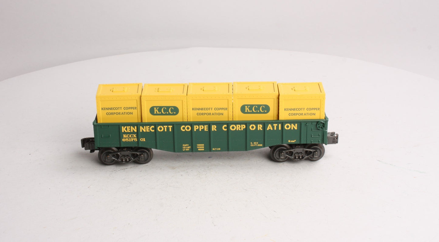 K-Line K651-7501 O Kennecott Copper Corporation Gondola w/Crates LN/Box