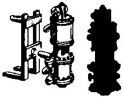Cal Scale 190-257 HO Scale Steam Loco Single Phase 11" Air Pump w/Bracket Brass