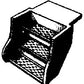 Cal Scale 190-356 HO Unpainted Brass Heavyweight Passenger Car Steps (Pack of 4)
