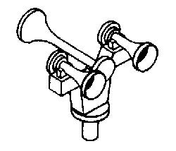 Cal Scale 190-420 HO Nathan Diesel Air Horn (Brass Casting) 3-Chime P2
