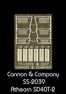 Cannon 2029 HO Photo-Etched Brass Athearn SD40 Engine Step Set