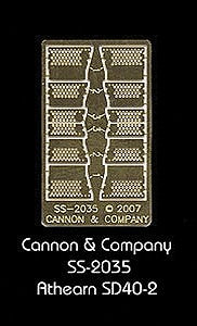 Cannon 2035 HO Photo-Etched Brass Athearn SD40 Engine Step Set