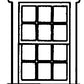 Campbell Scale Models 900 HO White Double-Hung 6-Pane Windows (Pack of 4)