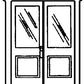 Campbell Scale Models 914 HO Double 1-Light 1-Panel Doors (Pack of 2)