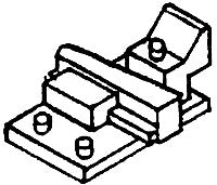 Details West 919 HO Scale Adjustable Turnout Rail Braces (Pack of 12)