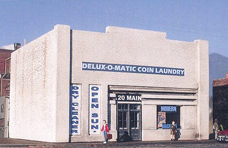 Downtown Deco 1028 HO Scale Coin Laundry Building Kit