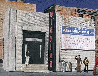 Downtown Deco 1034 HO Rescue Mission Building Kit