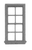 Micro Engineering 80-064 HO 28" x 64" 8 Pane Windows (Pack of 8)