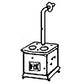 Evergreen Hill 642 HO Stove & Pipe