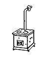 Evergreen Hill 642 HO Stove & Pipe
