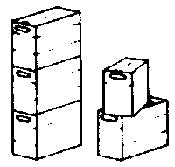 Evergreen Hill 644 HO Assorted Boxes (Pack of 3)