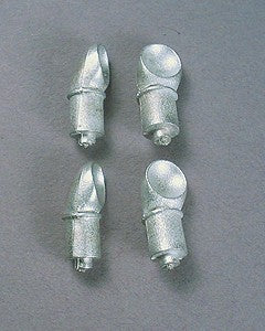 Frenchman River Modelworks 1051 HO Scale 49" Tall Short Funnels Metal (Set of 4)