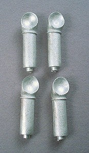Frenchman River Modelworks 1061 HO Scale 68" Tall Funnels Metal (Set of 4)