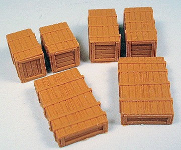 Frenchman River Modelworks 1281 HO Scale Brown Resin Wooden Crates (Set of 6)