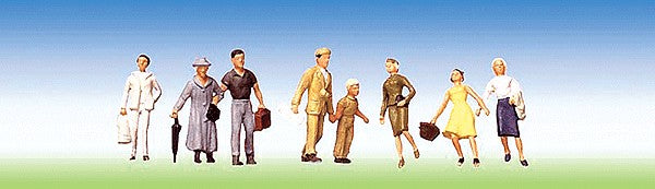 Faller 150503 HO Scale Pedestrians Train Passengers Plastic Figures (Set of 8)