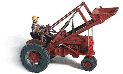 GHQ 60005 HO Farm Machinery 1950s Red Super M-TA Farm Tractor w/Front Loader Kit