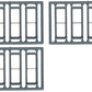 Tichy 8096 HO 30" x 92" 1/1 Double Hung Windows (Pack of 12)