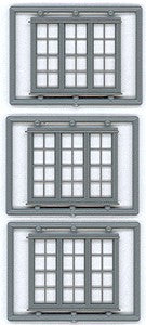 Tichy 8127 HO 98" x 80" 4/4 Triple Unit Window (Pack of 3)