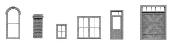 Tichy 8134 HO Window/Door & Parts Assortment II (130)