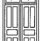 Grandt Line 5073 HO Scale Double Door with Transom (Pack of 2)