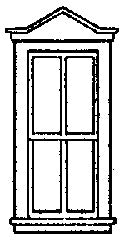Grandt Line 5220 HO 30" x 88" Triangle Pediment Double-Hung Windows (Pack of 8)