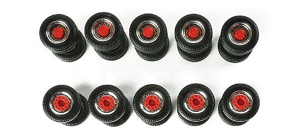 Herpa 052603 1:87 Special Twin Tires - Chrome/Red (5 Sets)