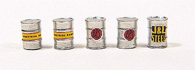 JL Innovative Design 412 Silver Industrial Barrels (Pack of 5)