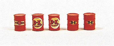 JL Innovative Design 812 HO Orange Gas Station Oil Barrels Series II (Pack of 5)