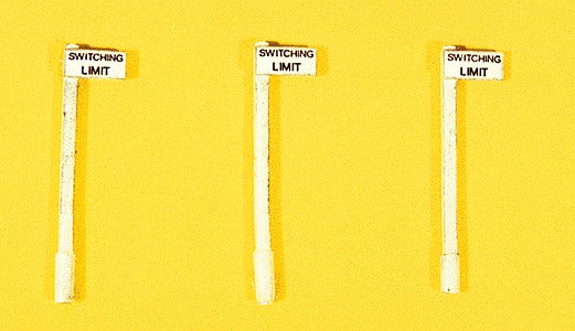 JL Innovative Design 834 HO Custom Switching Limit Sign Set  (Pack of 3)