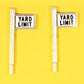 JL Innovative Design 848 HO Right of Way Signs Yard Limit (Set of 2)