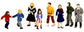 Life Like 1609 HO Walking People Figures (Set of 7)