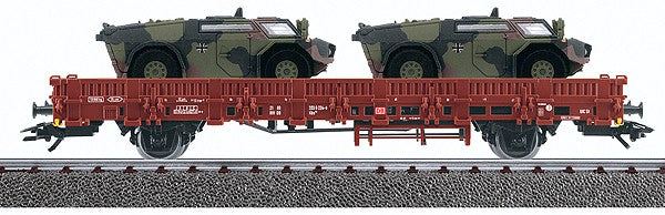 Marklin 46953 HO Scale KBS Flat Car w/ Military Vehicle Load LN/Box