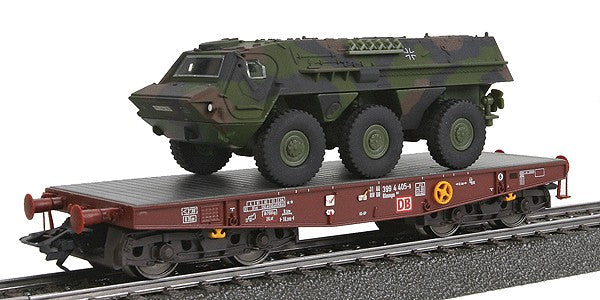 Marklin 48710 HO Scale DB Flatcar w/ Fuchs Armored Vehicle