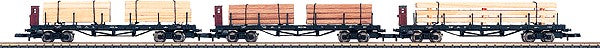 Marklin 82570 Z DRG Railroad Company Flat Car Set (Set of 3)