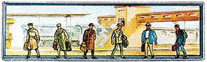 Merten 812 HO Scale Men Traveler Figures (Set of 6)