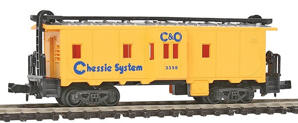 Model Power 3121 N Scale C&O Chessie System Bay Window Caboose Car #3358