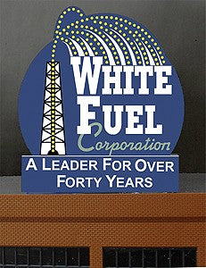 Miller Engineering 7981 HO White Fuel Animated Neon Billboards