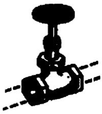 Precision Scale Company 3035 HO Scale Tee Globe Valves Cored .012