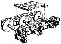 Precision Scale Company 31925 HO Commonwealth Tender Trucks w/ Roller Bearing