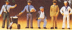 Preiser 10014 HO USA Different Proffesions Figures (Set of 5)