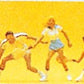 Preiser 10078 HO Tennis Players Figures (Set of 6)